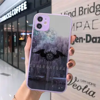 Overnaturlige Jared Padalecki Phone Case For iPhone 12 11 Mini Pro XR XS Max 7 8 Plus X Mat transparent Lilla bagcoveret