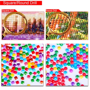 Diamant Mosaik Havudsigt 5D DIY Maling Med Diamant Maleri Fuld Square Bor Indretning Hjem Billede Af Rhinestone