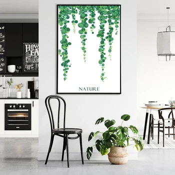 Nordisk Grønne Blade Plakat Palm Leaf Kaktus Lærred Maleri Moderne Kunst på væggene Maleri til stuen, boligindretning