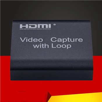 HDMI-Video Capture-Kort 4K 1080P USB 2.0-Grabber HDMI-Capture Kort Video Capture + Loop Udgang til Telefonen PS4 Spil Live Streaming