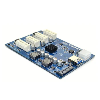 PCIe-Til-PCI-Express 1to 4 Slot Riser-Kort Mini-ITX Til Ekstern 4 PCI-e Port-Adapter Multiplikator Kort For Miner BTC Engros