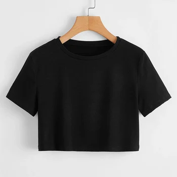 Sommerfugle Kvinder T-shirt med Vintage Mode Sommeren Nye Stil Kvinder crop Tops Casual short sleeve Tee shirt kvindelige 2021