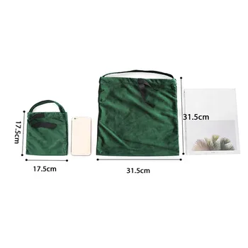 Velour Snor Taske hudvenlige Blød opbevaringspose Snor Støvtæt Cosmetic Bag bærbare Tilbehør&Smykker Organizer