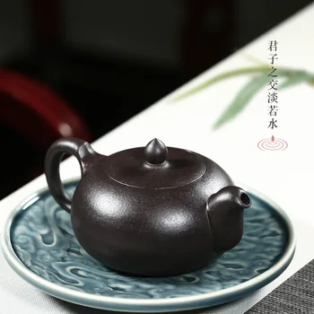 Anbefales til indenlandske berømte ren tekande skåret af hånd malet te afklædt malm sort mudder dryp af nåde