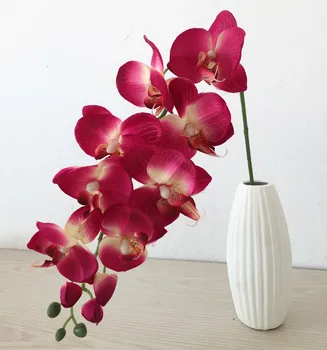 40pcs Falske Phalaenopsis Orkideer 78cm Kunstig Orkide 7 Farver til Bryllup Blomst Hjem Xmas Party Fremvise Indretning