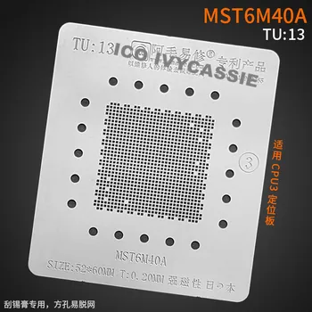 MST6M40A BGA Stencil For LCD-TV CPU Chipset Reballing IC-Pins Amaoe Firkantet Hul Lodde Tin Plante Net Heat Skabelon TU13