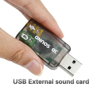 Eksterne USB-lydkort med 7.1-Adapter 5HV2 USB-til 3D-CH Lyd Audio Headset Mikrofon-3,5 mm Stik Til Bærbar PC