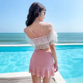 Sexy Lace Badedragt, Bikini Sæt Celmia Mode Pjusket Badetøj Badetøj Kvinder 2021 Sommer-To-Stykke Strand Badetøj Biquinis
