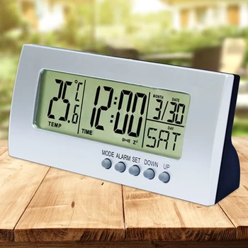 Digital LED Alarm Ur Indendørs Temperatur Overvåge Meter, batteridrevet