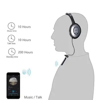 Bluetooth-Kabel til QC15 Øretelefoner, Hovedtelefoner Bluetooth Stereo Audio Adapter Modtager tilslutningskabel Med Omskifter