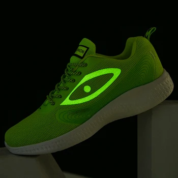 2020 nye casual sko, til mænd sko sport sko walking forberedelse af flyvning, non-slip let slid-resistente lysende øjne