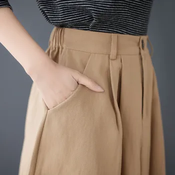 Kvinder Midi-Elastisk Nederdel Med Høj Talje, Slankt Elegant Dame Nederdele Vintage Mode Koreanske Løs Casual Solid Kvindelige A-Line Nederdel
