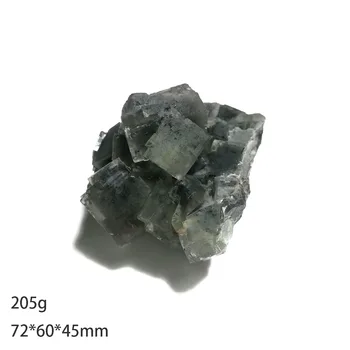 205g B6-1b Naturlig Grøn Fluorit Mineral Krystal Modellen Gaver, Pynt Samleobjekter Fra Fujian-Provinsen, Kina