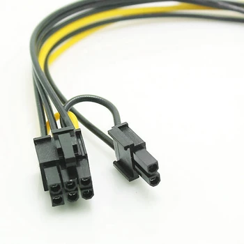 15 bens SATA han til 8Pin(6+2) PCI-E Power Supply Kabel-SATA-Kabel 15-Pin til 8 Pin Kabel 18AWG Wire til grafikkort
