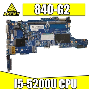 AKemy Til HP EliteBook 850 G2 840 G2 Laptop Bundkort Med I5-5200U 799510-001 799510-501 6050A2637901-MB-A02 MB Testet