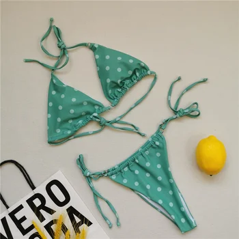 Sexet Bikini Kvinder 2021 Badedragt Halter Skubbe Op Badetøj Kvindelige Brasilianske Badetøj, Sommer, Strand Slid Badedragt Biquini