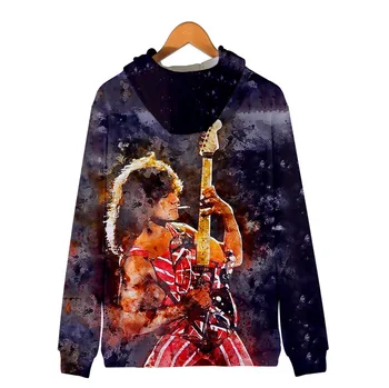 2021 Nye Eddie Van Halen Mænd/Kvinder Lynlås Hættetrøjer 3D-Print hoodie Rock N Roll teenager Sweatshirt med Lange Ærmer Pels kids Ny Hætteklædte