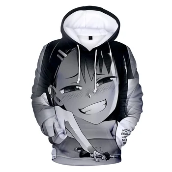 Anime Nagatoro Hayase 3D-Hooded Sweatshirt Sweatshirt Drenge/Piger Børn Hooded Pullover Tøj Print Nagatoro Hayase Hættetrøje