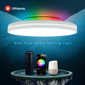 Moderne LED-loftslampe RGB dæmpning 48W/60W APP wifi stemme intelligent styring stue, soveværelse, køkken loft lampe