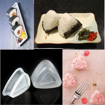 2 STK/Sæt Mad Form Sushi Skimmel Onigiri Ris Bold Bento Tryk på Kaffefaciliteter Skimmel DIY Værktøj