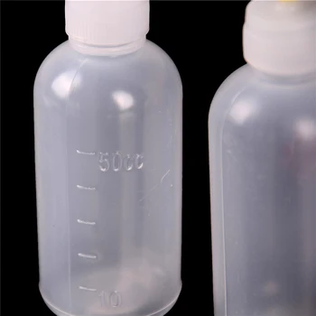 50 ml Plast Udlevering Flaske med Sprøjte Nåle, Lim Alkohol Maling Flaske Multifunktion DIY modelbygning