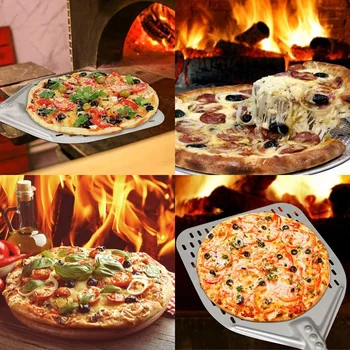 14 Tommer Pizza Skræl,Aluminium Pizza Pagaj med Aftageligt Håndtag,Non Stick Pizza Ovn Skræl,for Hjemmelavet Pizza