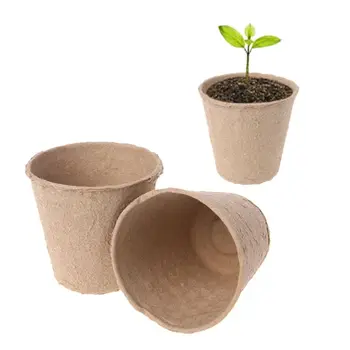 100Pcs Papir Pot Startere Sætteplante Urt Frø Børnehave Cup Kit Haven Planter Børnehave Papir Pot Bionedbrydeligt urtepotter