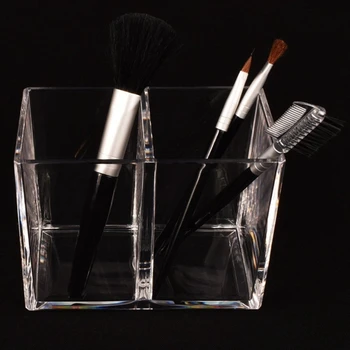 Akryl Makeup Børste Pen, Blyant Kopholder Kosmetiske Opbevaring Tilfælde, Desktop Papirvarer Arrangør Rum