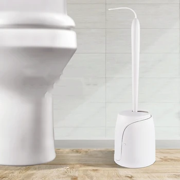 Silikone TPE Toilet Børste Børste Værktøjer Badeværelse Tilbehør Sæt Til TOILET Hoved Fleksible Bløde Børster Børste