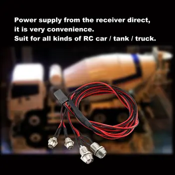 4 Lyser 70cm Længde RC-LED Nat Forlygter, Forlygter 3/5mm LED-Lys til Model Drift Crawler Bil For RC Bil NSV775