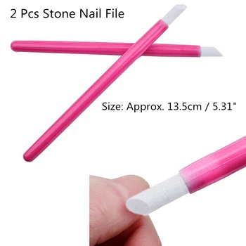2 Stk Neglefil Professional Nail Art Udstyr Manicure Pusher Søm Værktøjer For Kvinder Steg Farve