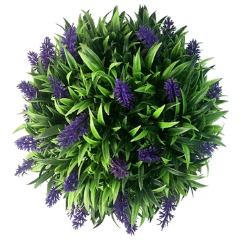 3PCS Kunstige Lavendel Blomst Hængende Kurv Anlæg Lilla Topiary Bolden Haven Indretning 20cm/25cm/30cm