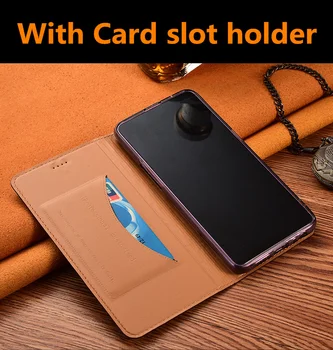 Luksus ægte læder magnetisk flip cover kortholderen sager til Huawei Honor V40 Pro/Huawei Honor V40 telefon tilfældet med støtteben