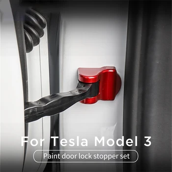 4 STK bildøren Lock Spænde Dække For Tesla Model 3 Model for Y-Bil Styling Bil Klistermærker Bil Styling Interiør Dekoration Tilbehør