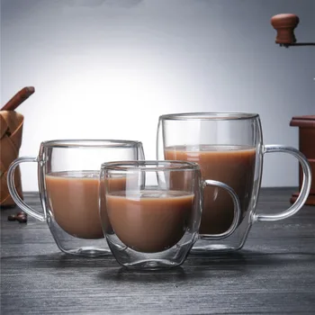 80 / 250 / 350 / 450ml varmeandig cup, varmeandig beer cup, håndlavet kop kaffe, sund gennemsigtig kop te