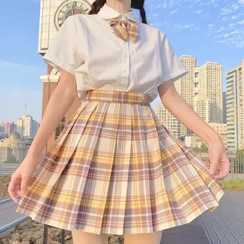2021 New16 Farve Hvid Plisseret Nederdel Sød Mini Nederdele med Høj Talje Nederdel Kvindelige Preppy Stil Kvinder Nederdel JK Uniform