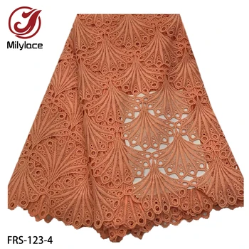 Milylace seneste Afrikanske lace lace stof 5 m ren farve broderi guipure ledningen lace fabrics for fest kjoler FRS-123