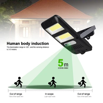 LED PIR bevægelsesføler Soldrevne Street væglampe er Vandtæt Sammenklappelig Lampe Menneskelige krop sensor Udendørs Haven Dekoration