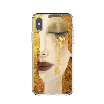 Kys af Gustav Klimt Design blød silikone Telefonen Tilfælde Dække For iPhone-11 Pro Max 12 Mini SE 6 6S 7 8 Plus X XR XS Dække Fundas