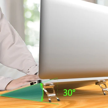 1 Par Bærbare Laptop Stand Aluminium Sammenklappelig Notebook til Pro Køling Holderen Computer Tilbehør