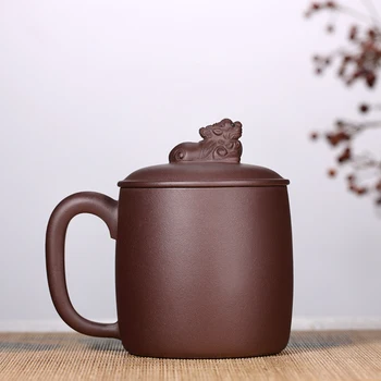 Yixing Zisha Kop rå malm ren håndlavet te kop med låg gave indsamling te sæt vand cup Houde regnskabsmæssige cup