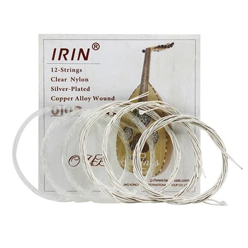 IRIN 12Pcs Udchenko Strings Sæt Oud Lut Gennemsigtig Nylon lyskæder forsølvet Kobber Legering String (.022-.033)