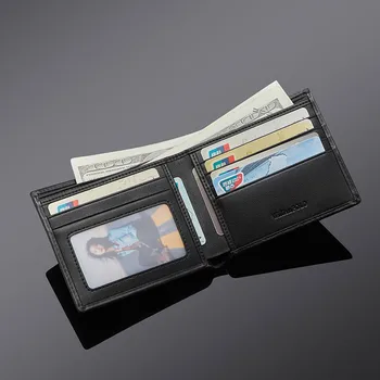 WILLIAMPOLO Ægte Læder Tegnebog mænd slanke Kortholderen Bifold Multi Card Business Case Slots Høj kapacitet Ultra-tynd