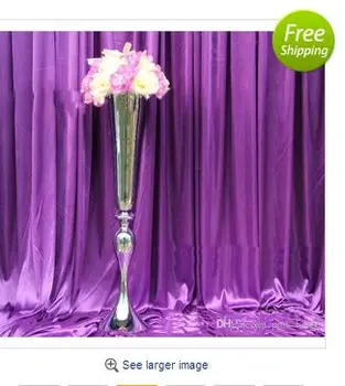 10 elegante Høje splint Nye Ankomst ! Guld Metal Vase, Blomst Royal Trompet Vase Til Dekoration