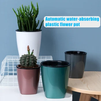 Dovne Flower Pot Automatisk vandabsorption Hydroponiske Anlæg til Hjemmet, Haven L5