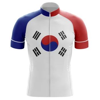 HIRBGOD 2021 Mænd Trøje til Sydkorea Hvide Nationale Flag Mønster Ridning Tøj Hud-Venlige Cykel Shirt,TYZ632-01