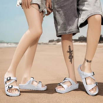 Unisex Sommer Cool Beach Tøfler 2021 Mode Mænd Kvinder Sandaler, Lette Vægt, to bælter, casaul sport sko almindeligt for kæreste
