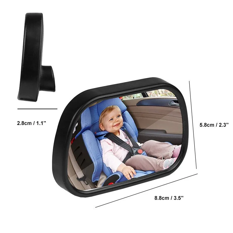 Ny bil på bagsædet udsigt baby spejl 2 i 1 mini børn bageste konveks auto børn monitor tilbehør til bilen rabat < Indvendigt Tilbehør | Levade.dk